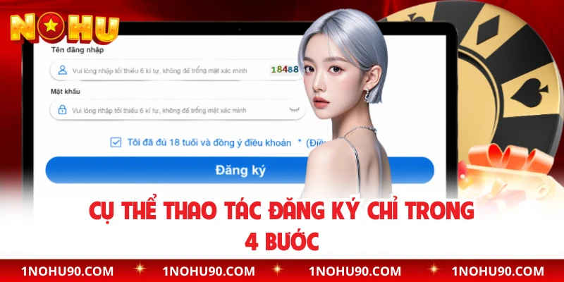 Cụ thể thao tác đăng ký chỉ trong 4 bước